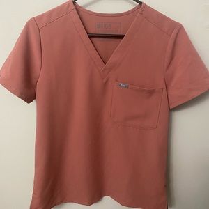 Figs XS Mauve Scrub Top
